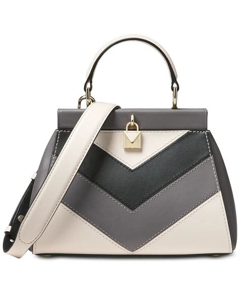 michael michael kors gramercy chevron frame top handle satchel|Gramercy Leather Satchel .